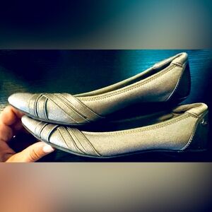 Anne Klein Sport flats silver size 8